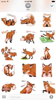 red fox foxmoji stickers iphone screenshot 3