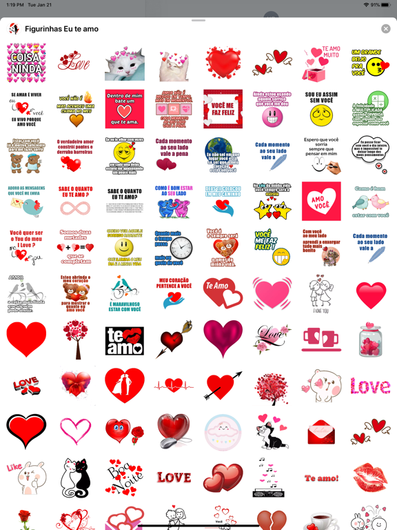Screenshot #4 pour Figurinhas Eu te amo