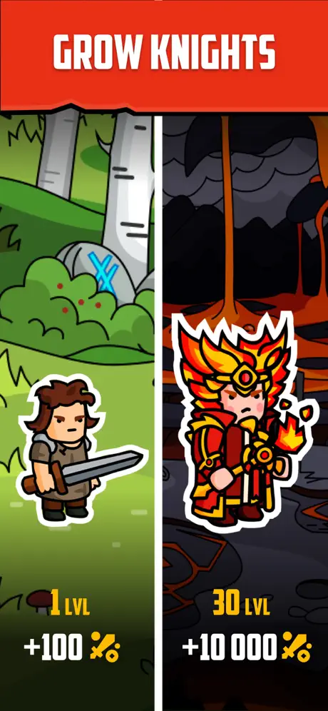 Grow Knights - castle heros