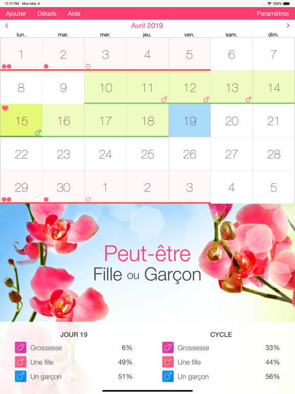 Screenshot #5 pour Calendrier ovulation & règles!