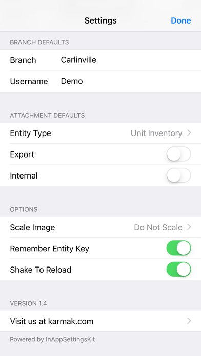 App screenshot