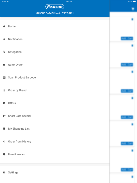 Pearson Dental Supply Mobile iPad screenshot 8 - Shopping app