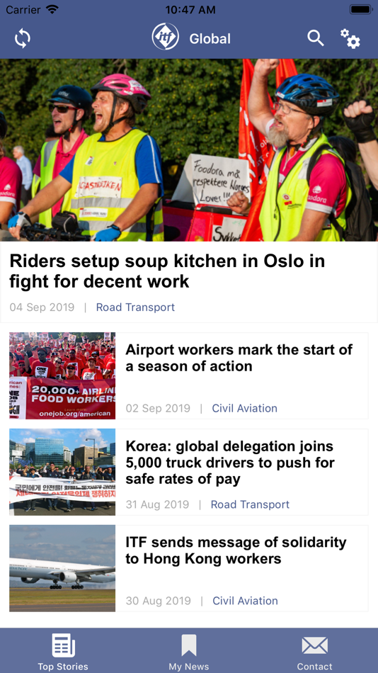 #1. ITF Global (iOS) 由: International Transport Workers' Federation