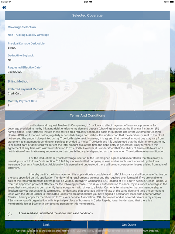 TNTruck iPad screenshot 8 - Business app