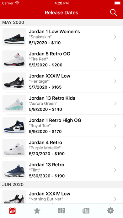 J23 - Jordan Release Dates and History screenshot 1