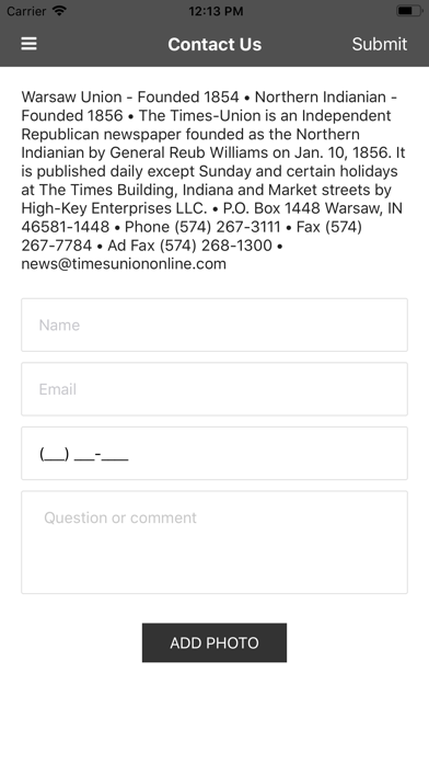 Warsaw Times-Union Screenshot
