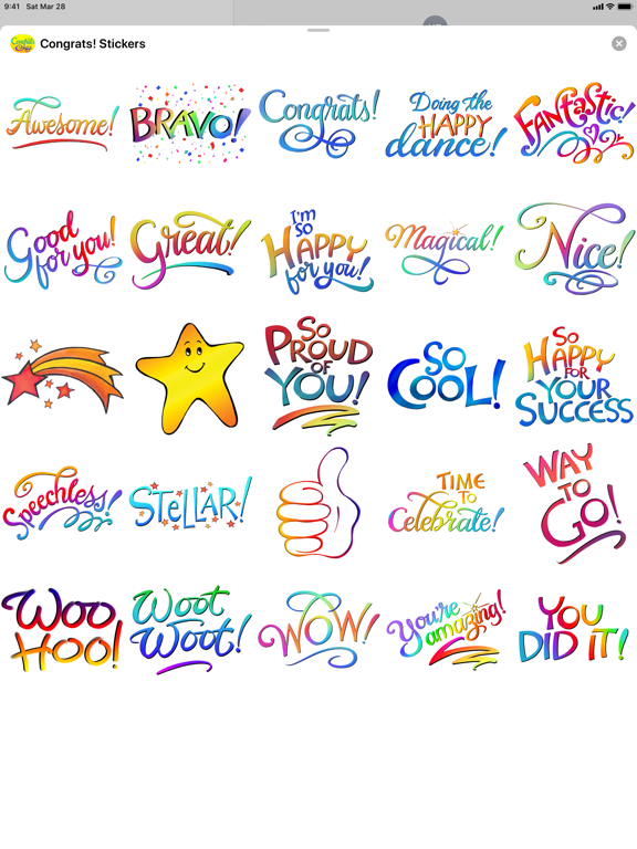 Screenshot #4 pour Congrats! Stickers
