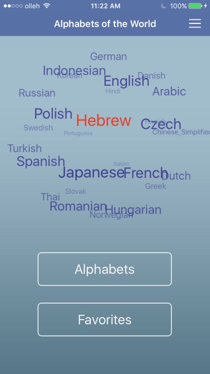 27 World Alphabet