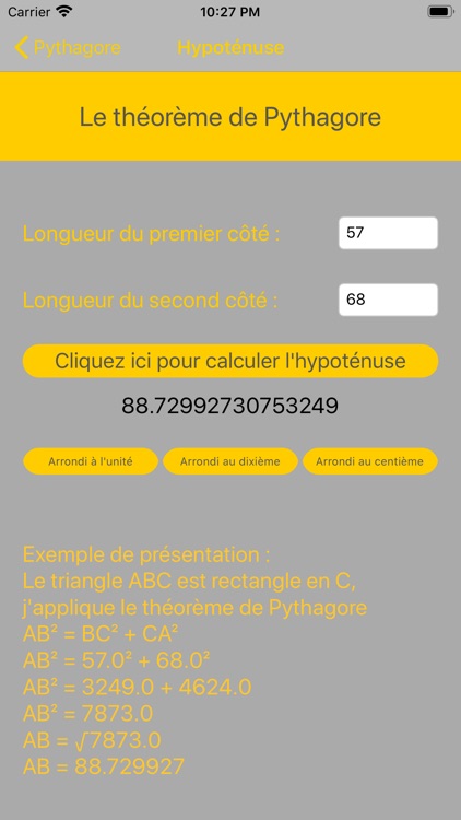 Pythagore : Applications