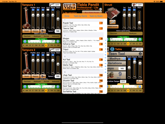 iTabla Pandit Lite iPad screenshot 3 - Music app