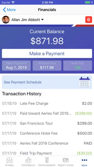 Aeries Mobile Portal screenshot 2