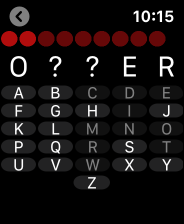 Hangman Wear - Watch Game screenshot 8