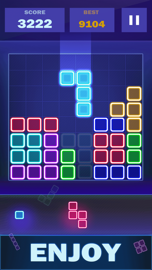 #4. Glow Block Puzzle Legend (iOS) By: 冰星 余
