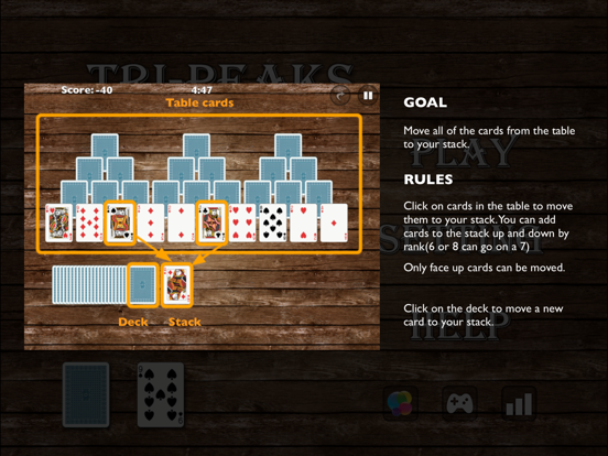 Solitaire Tri-Peaks Go iPad screenshot 5 - Games app