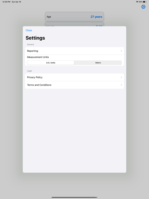 BMR Calculator iPad screenshot 3 - Health & Fitness app