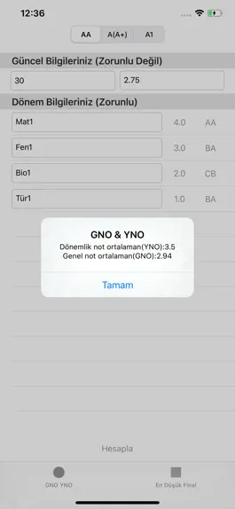 Game screenshot Üniversite Ortalama Hesapla hack