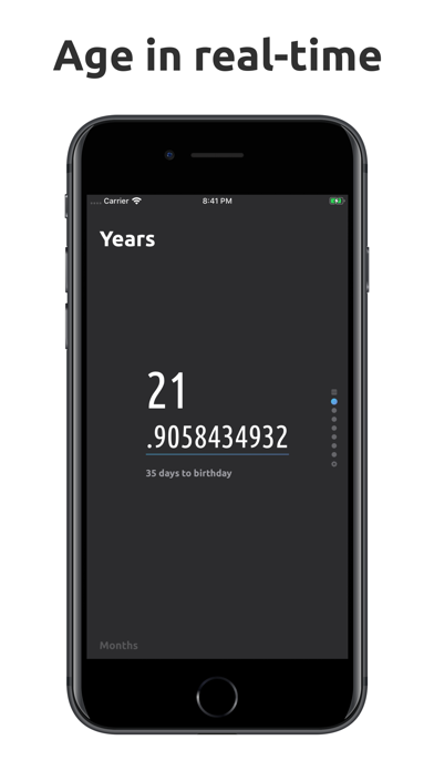 Screenshot #1 pour Ani - Real-Time Age Calculator
