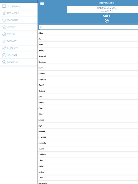 Diccionario Español Offline iPad screenshot 2 - Education app