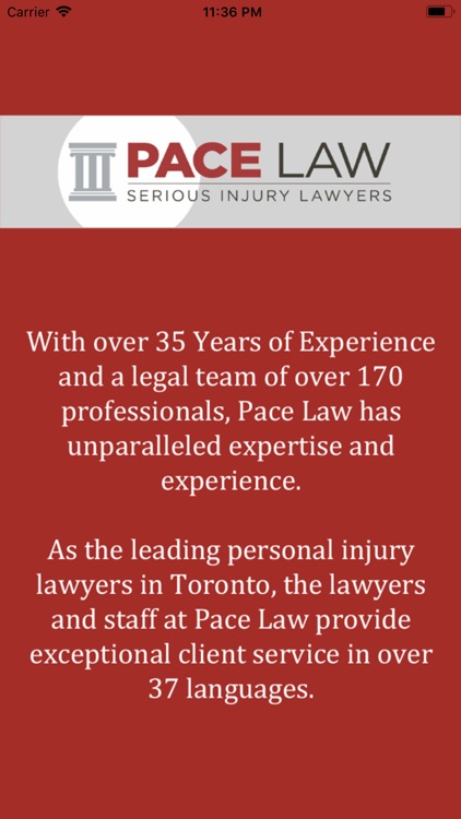 Pace Law Injury App