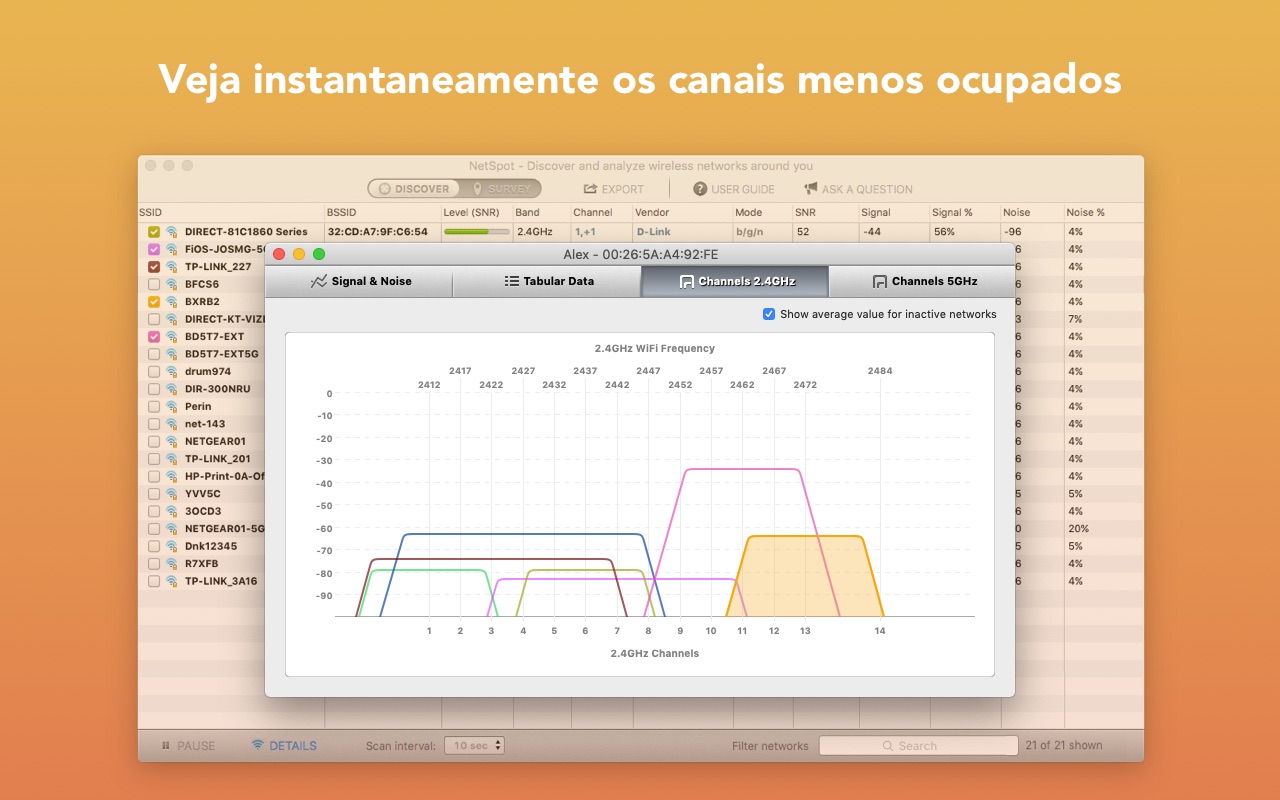 Screenshot do app NetSpot Home