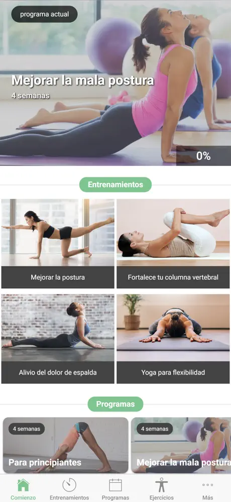 Mejorar la postura de espalda