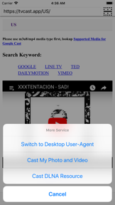 Apps for Chromecast: Web screenshot