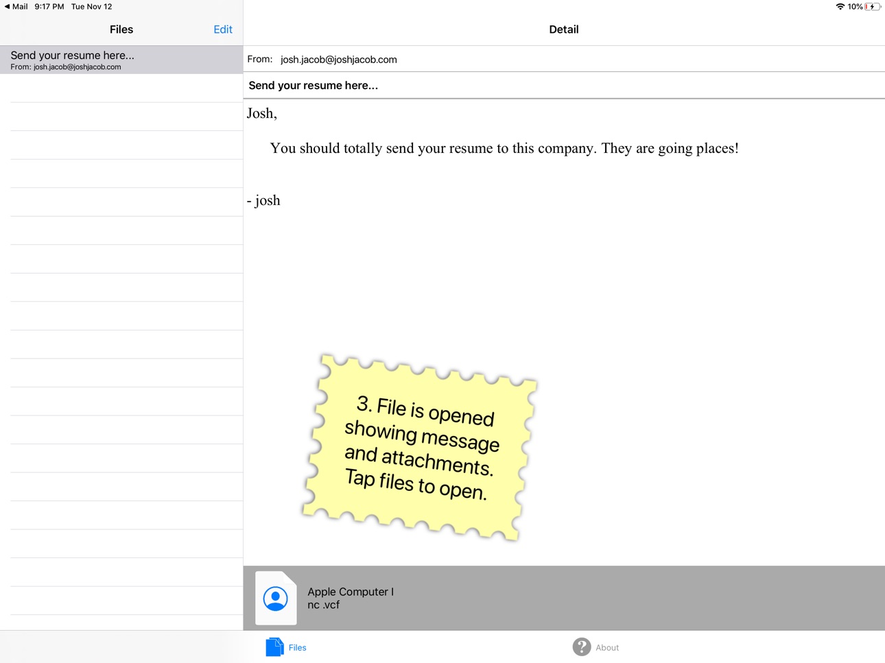 iPad screenshot
