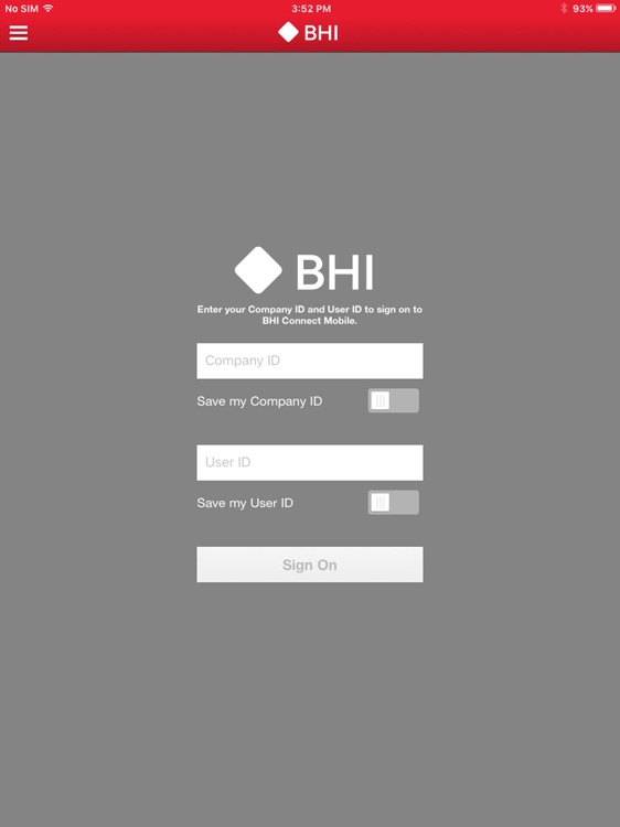 BHI Connect for iPad