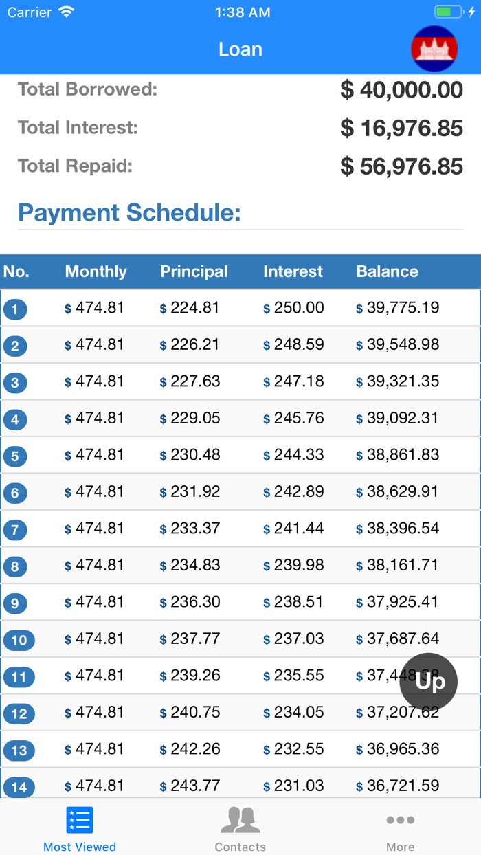 Loan Calculator Khmer