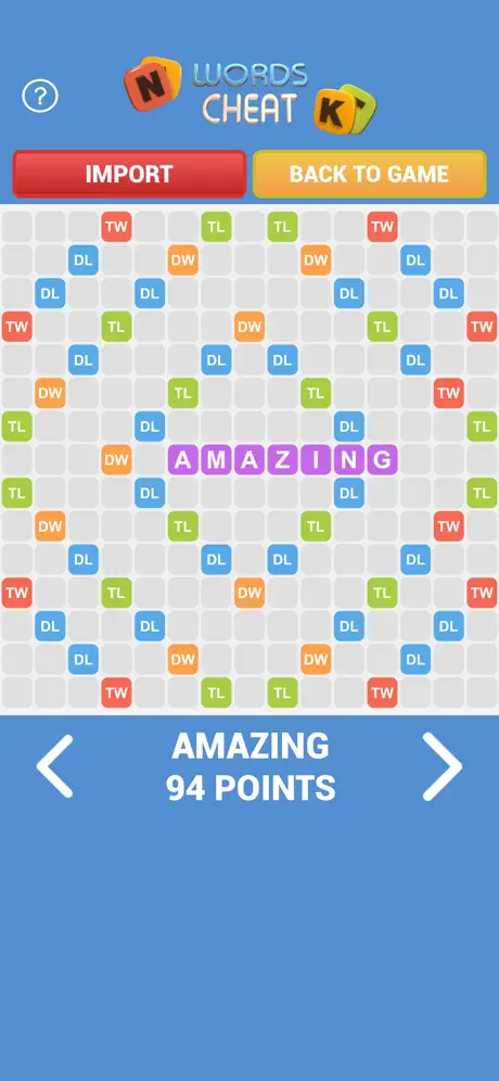 Löse Words with friends