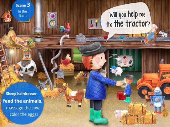 Tiny Farm: Animals & Tractor iPad screenshot 4 - Education app