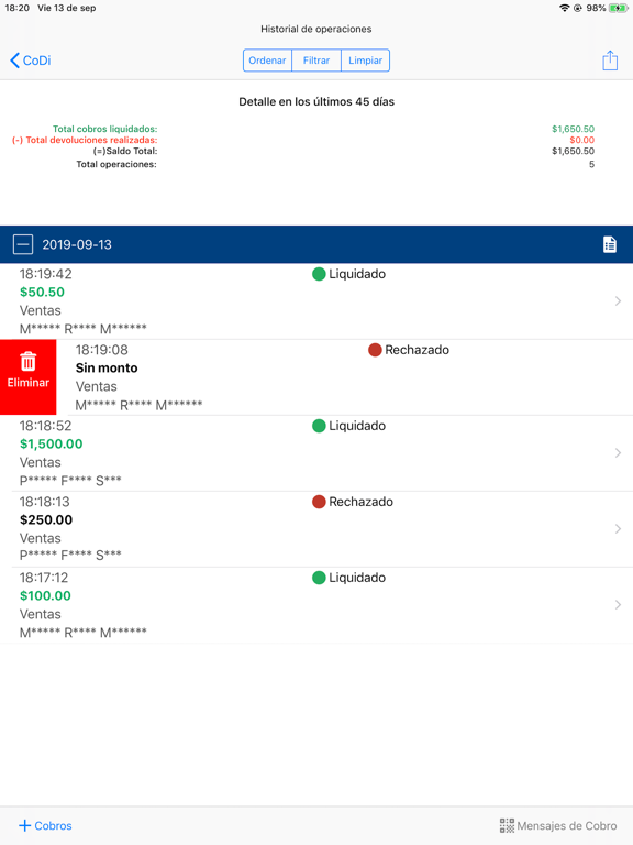 CoDi Banxico -solo para cobrar iPad screenshot