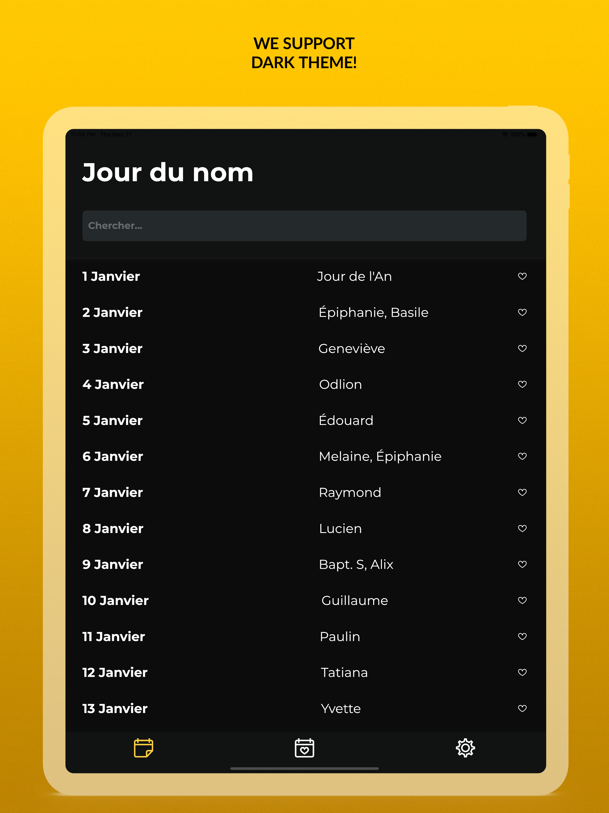 Namio - Name Day Calendar