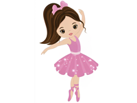 Cute Ballet Girl Stickers