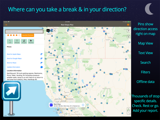 Rest Stops Plus iPad screenshot 6 - Travel app