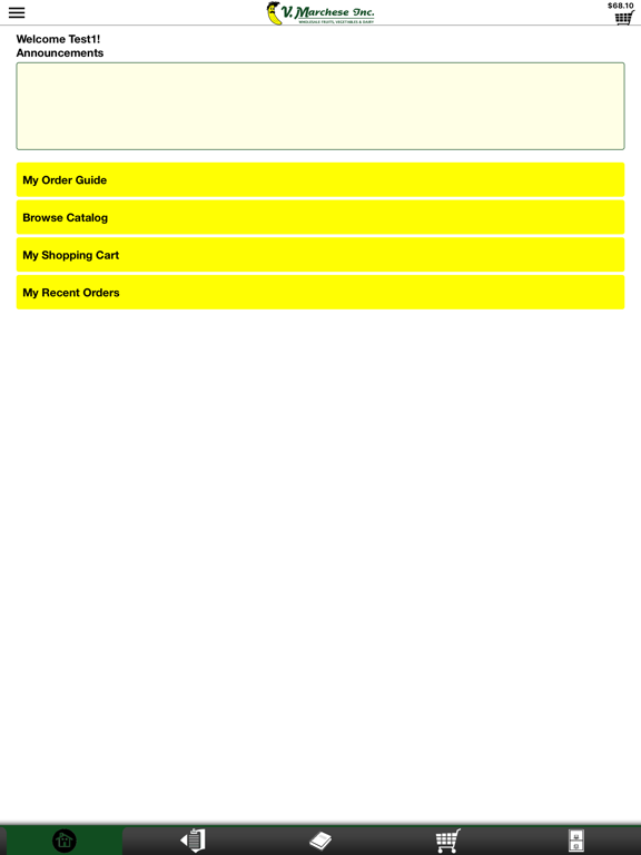 V. Marchese Checkout iPad screenshot