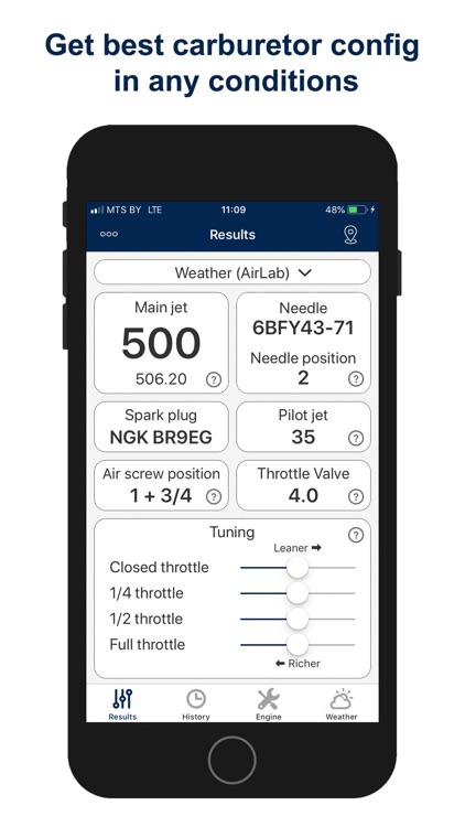 Jetting for Husqvarna 2T Moto screenshot-0