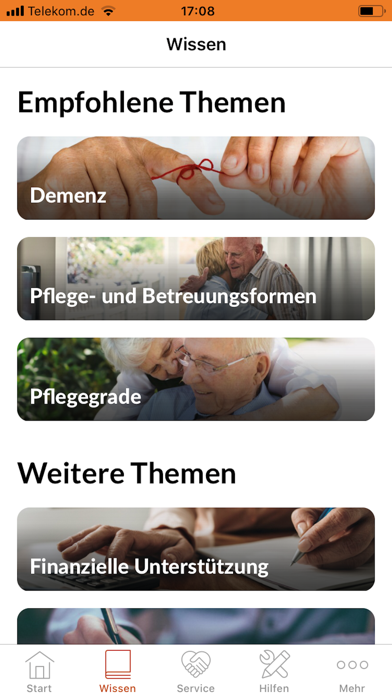 DAK Pflege-App Screenshot