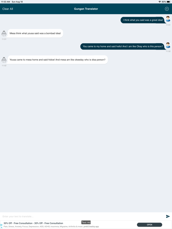 Screenshot #5 pour Gungan Translator
