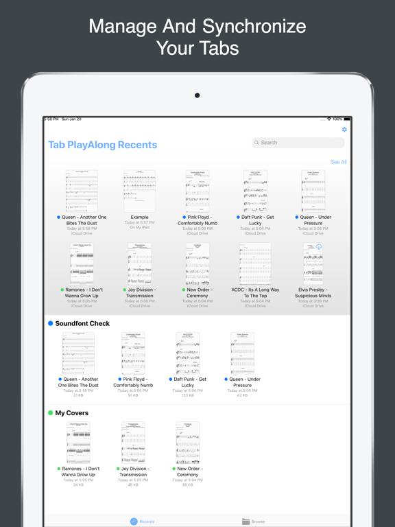 Tab PlayAlong - Tab Player&Amp iPad screenshot 6 - Music app