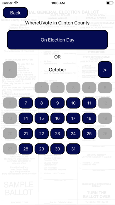 WhereUVote IA - Clinton County Screenshot