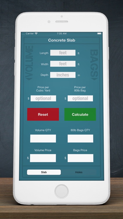 Concrete Imperial Calculator