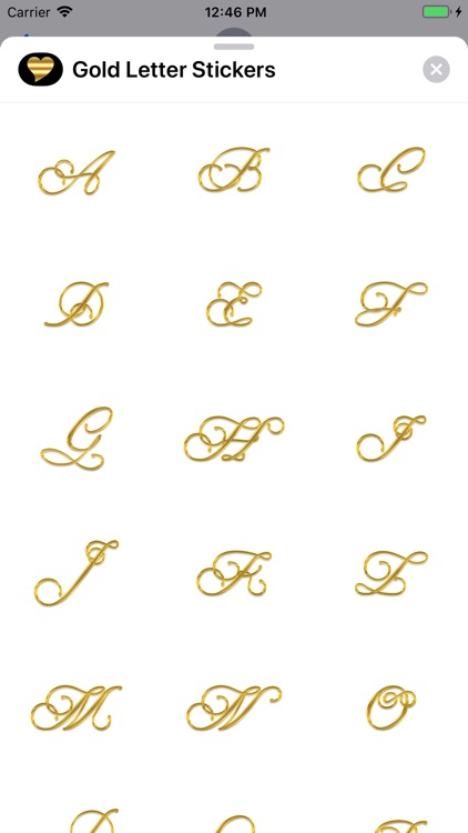 Gold Letter Stickers