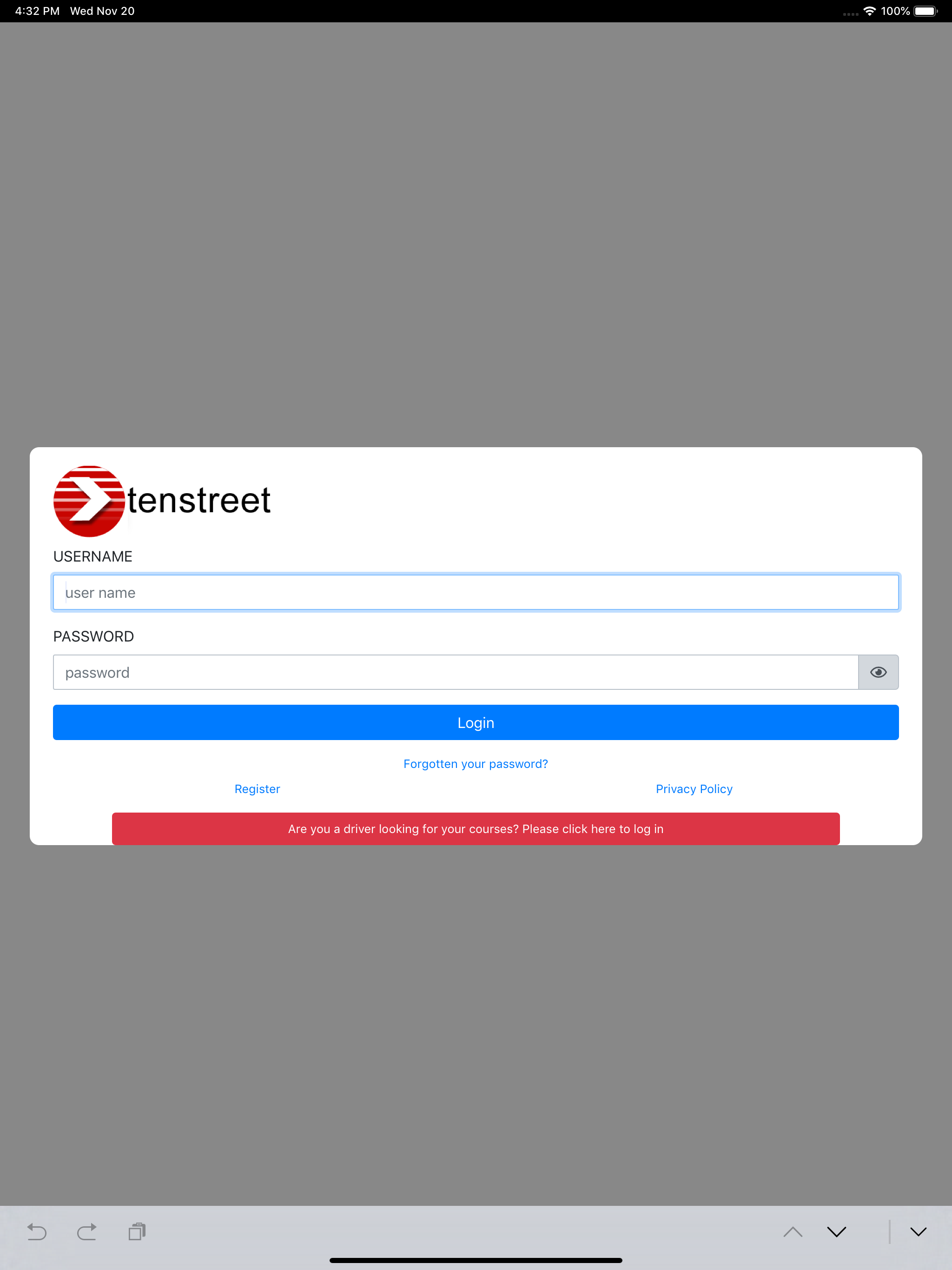 Tenstreet Dashboard