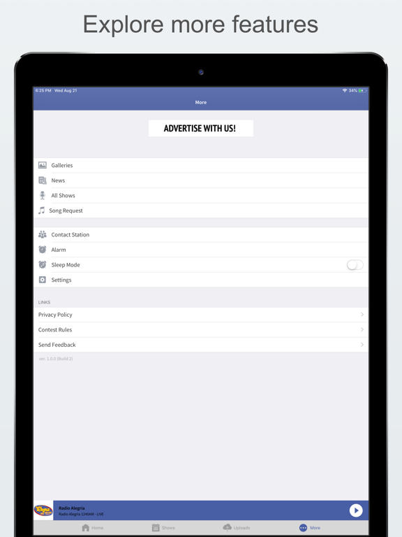 KTAM Radio Alegria iPad screenshot 5 - Music app