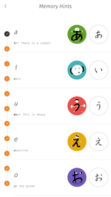 Hiragana Memory Hint [English] screenshot