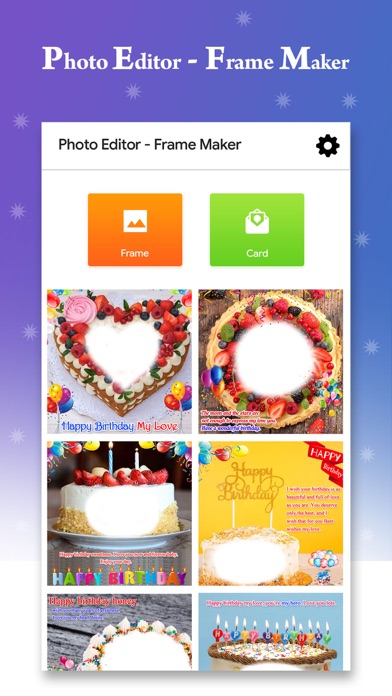 Screenshot #1 pour Photo Editor:Frame-Card Maker