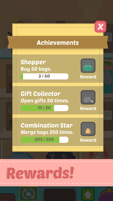 screenshot of Happy Handbags - Click & Merge 7