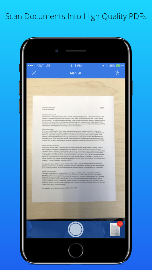 #3. Scan My Document - PDF Scanner (iOS) Podle: Bickster LLC