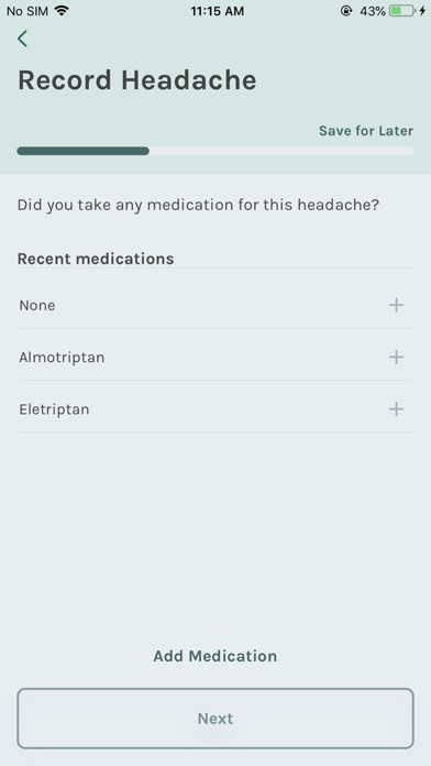 Migraine Recorder screenshot 3